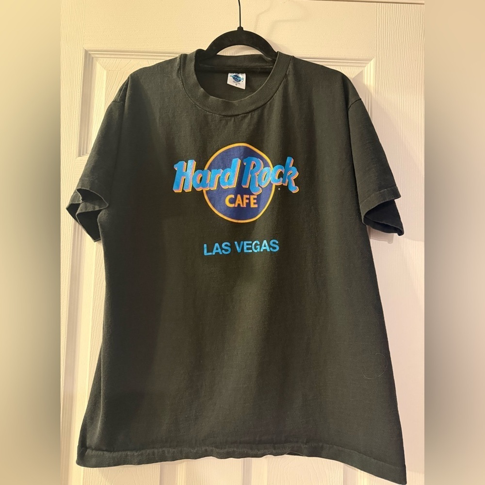 Vintage 90s Hard Rock Cafe Las Vegas Black T Shirt